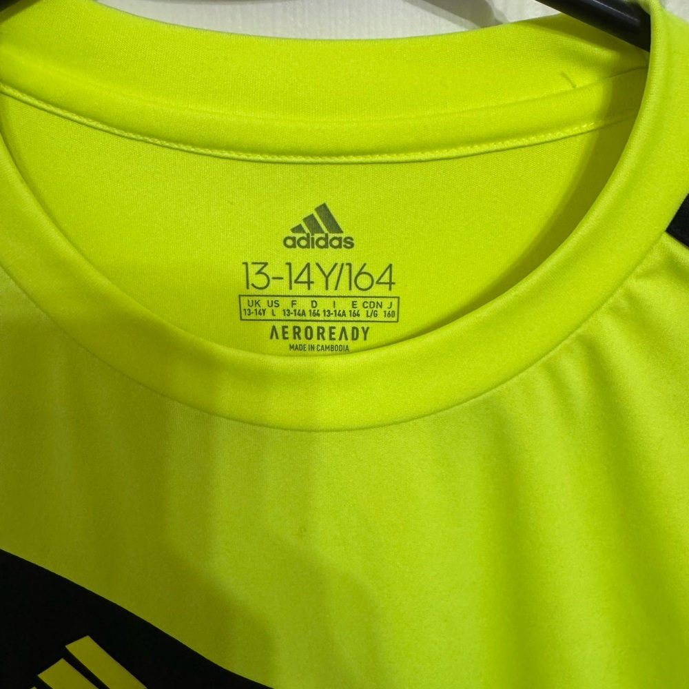 Adidas Fluorescent Yellow Athletic Shirt